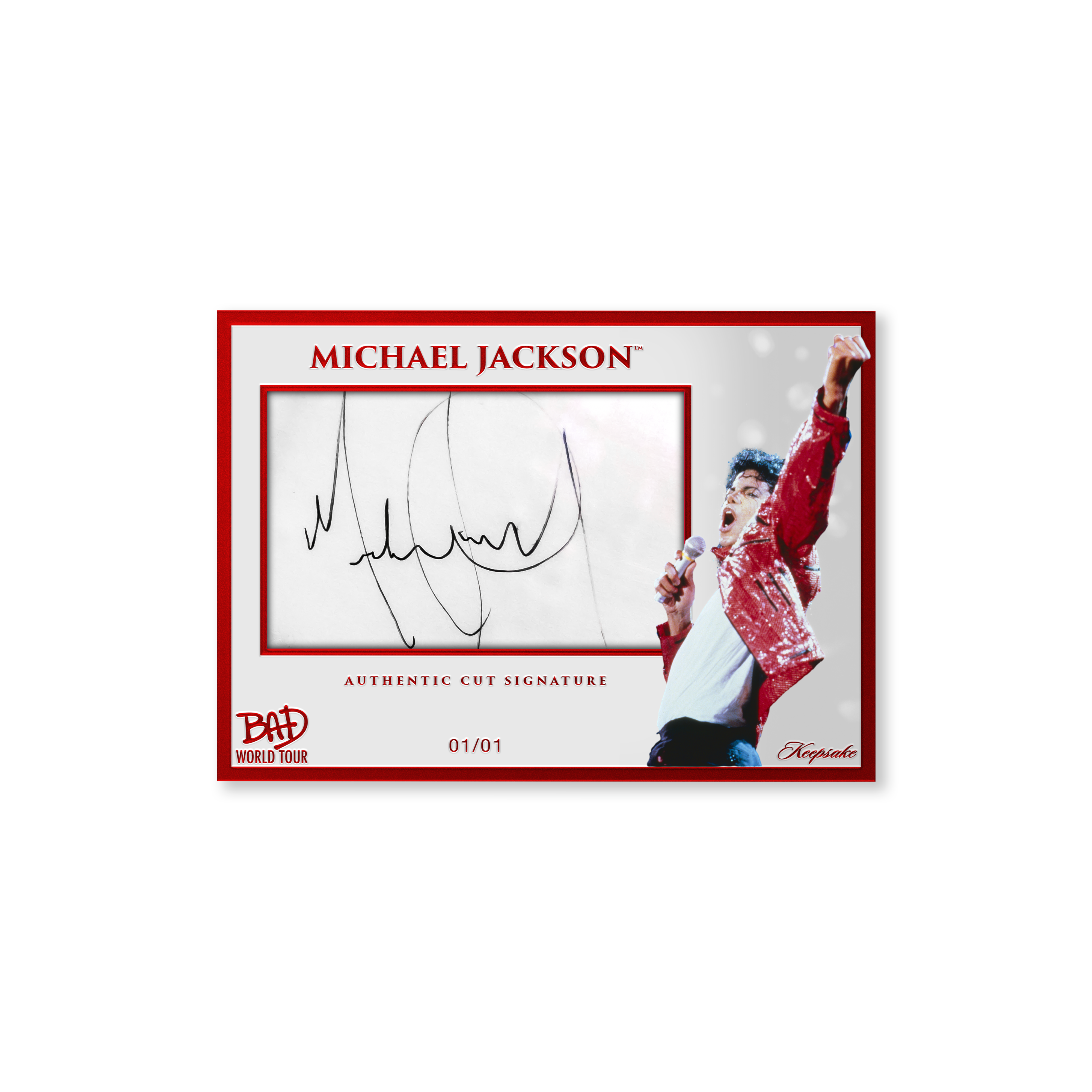マイケルジャクソン　プレート Michael Jackson Bad World Tour Keepsake Premiere Collection