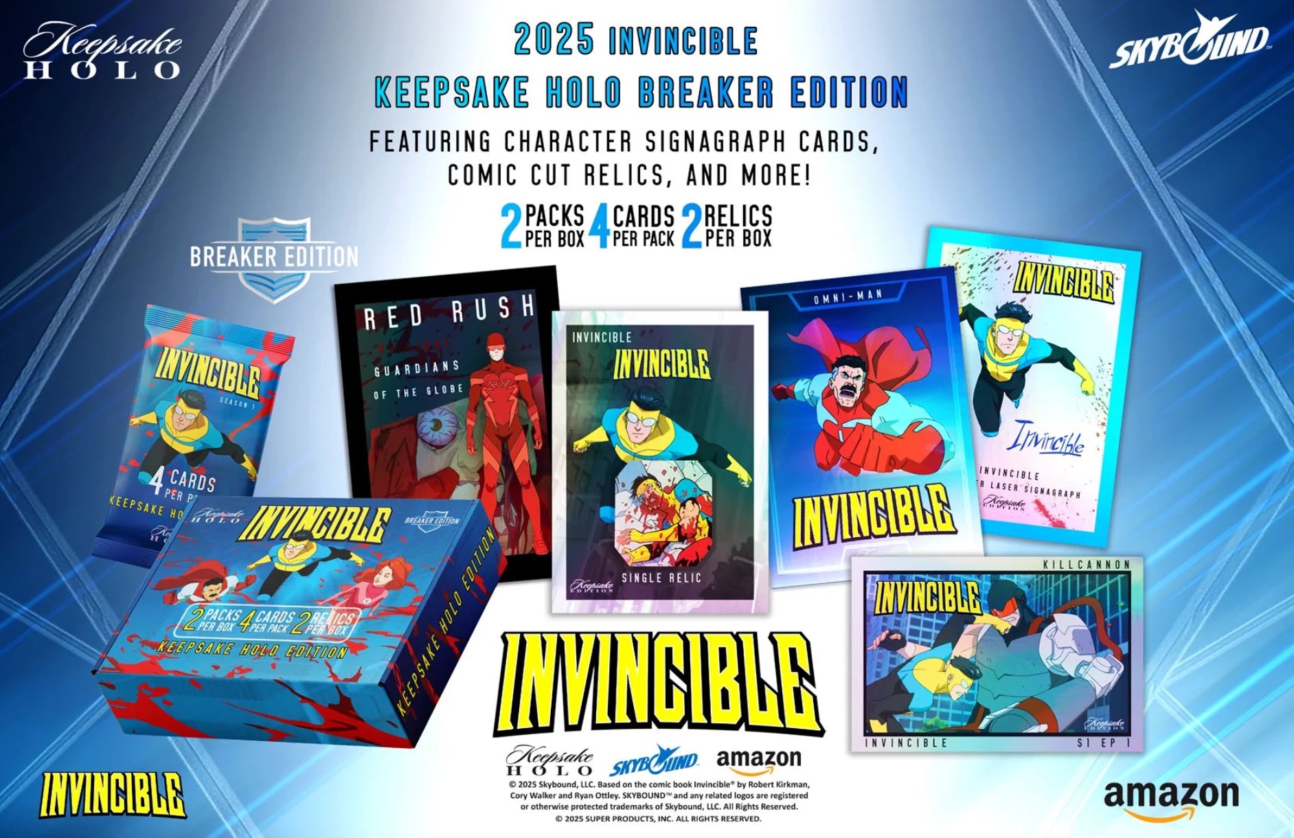 invincible booster box 2025 Season 1 Keepsake Holo Breaker 10 Case – Keepsake Cards Crafted from premium vegan Geodude [1st Edition] #47 Color:Classic non-collector