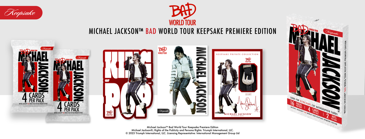 Michael Jackson Bad World Tour Keepsake Premiere Collection Michael Jackson Bad World Tour Keepsake Premiere Collection
