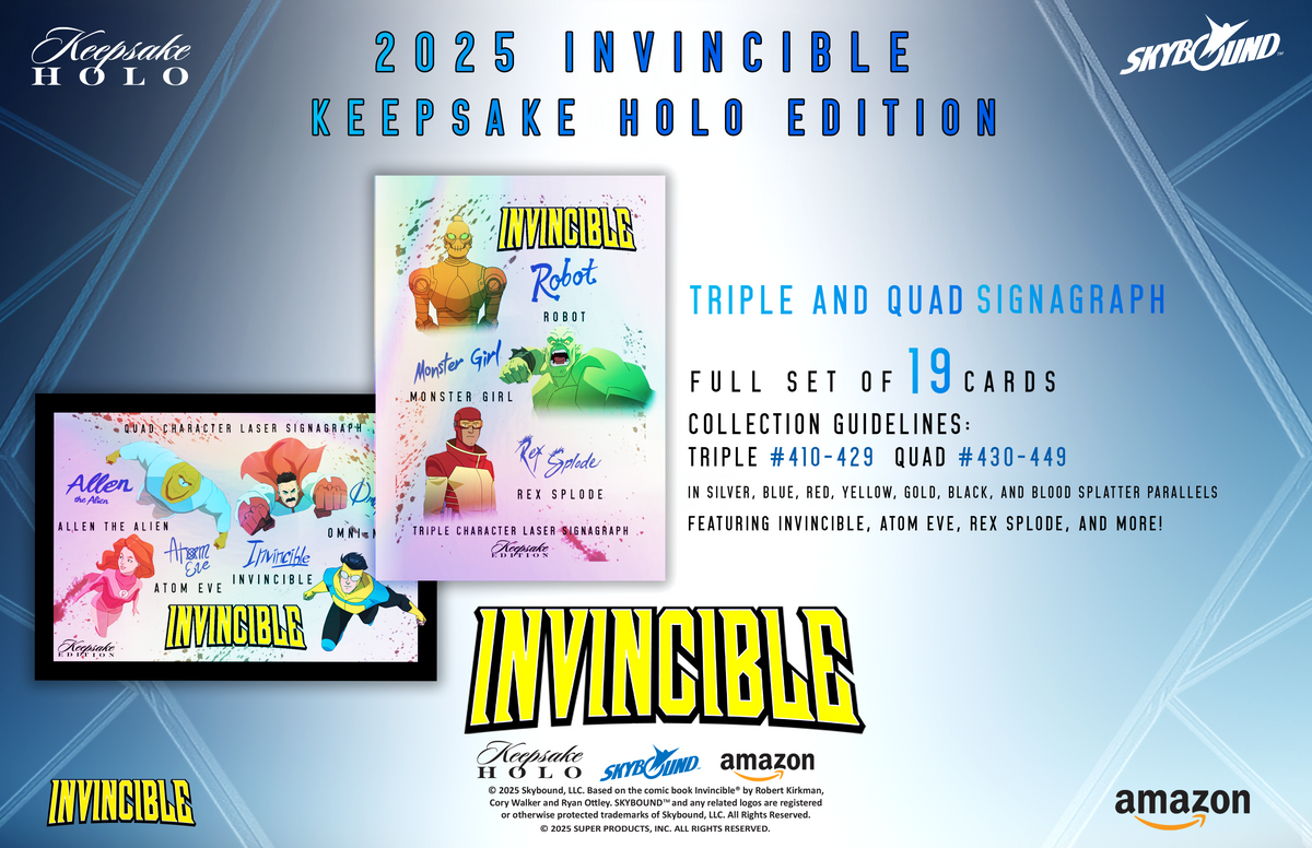 Invincible Bling Notes.pdf 2025 Invincible Season 1 Keepsake Holo Breaker Box – Keepsake Cards